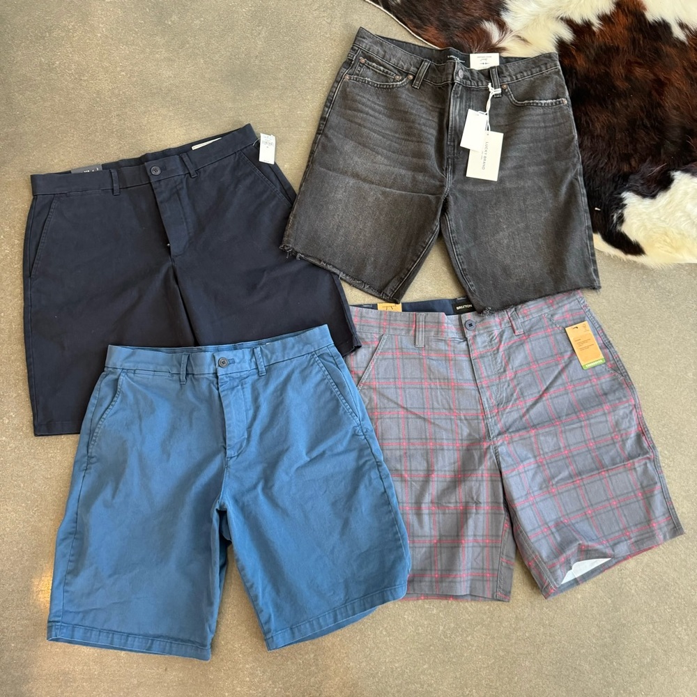 4 men’s shorts bundle. 3 are nwt. 2 Gap, lucky brand, Brixton.